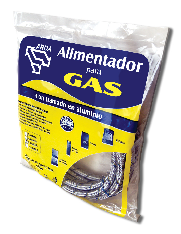 MANGUERA P/GAS ALUMINIO 3/8" 5 MTS